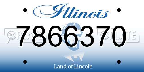 7866370 Illinois License Plate