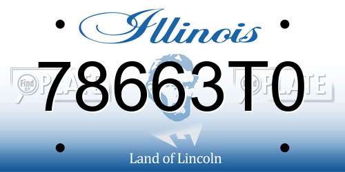 78663T0 Illinois License Plate