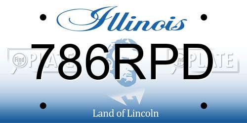 786RPD Illinois License Plate