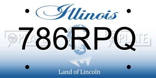 786RPQ Illinois License Plate