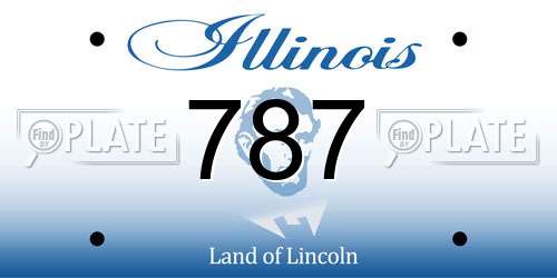 787 Illinois License Plate