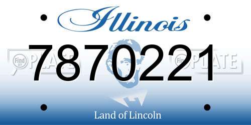 7870221 Illinois License Plate