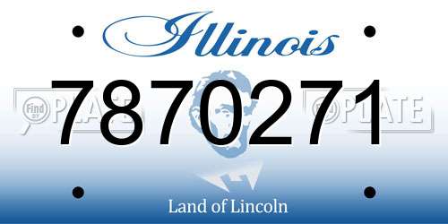 7870271 Illinois License Plate