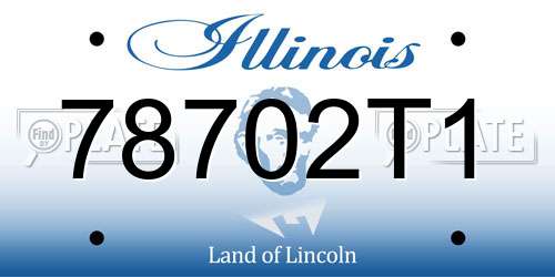 78702T1 Illinois License Plate
