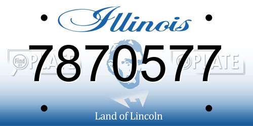 7870577 Illinois License Plate