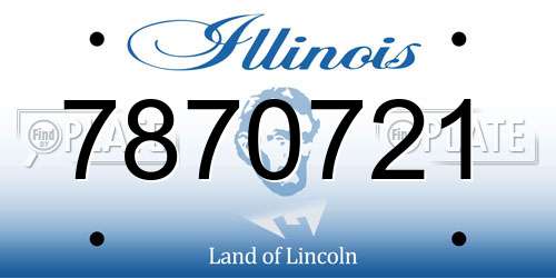 7870721 Illinois License Plate