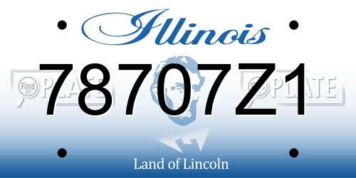 78707Z1 Illinois License Plate
