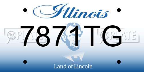 7871TG Illinois License Plate