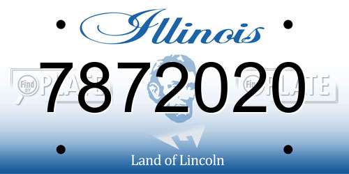 7872020 Illinois License Plate