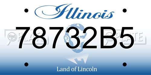 78732B5 Illinois License Plate