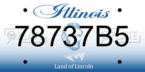 78737B5 Illinois License Plate