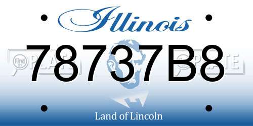 78737B8 Illinois License Plate