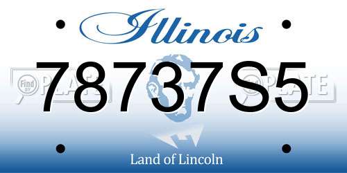 78737S5 Illinois License Plate