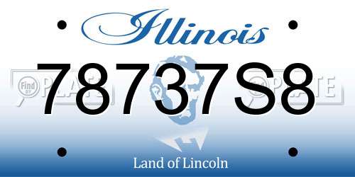 78737S8 Illinois License Plate