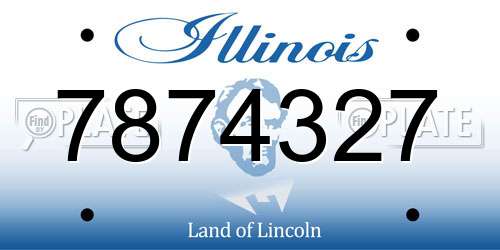 7874327 Illinois License Plate