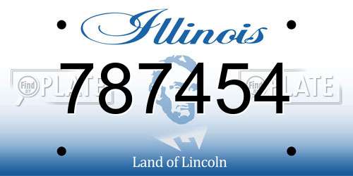 787454 Illinois License Plate