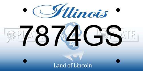 7874GS Illinois License Plate