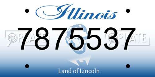 7875537 Illinois License Plate