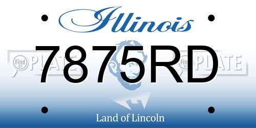 7875RD Illinois License Plate