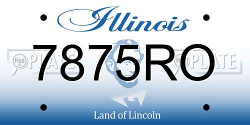 7875RO Illinois License Plate