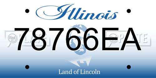 78766EA Illinois License Plate