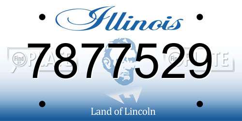 7877529 Illinois License Plate