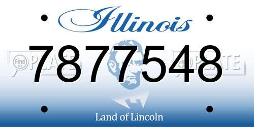 7877548 Illinois License Plate
