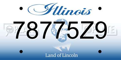 78775Z9 Illinois License Plate