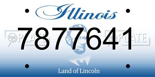 7877641 Illinois License Plate