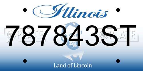 787843ST Illinois License Plate
