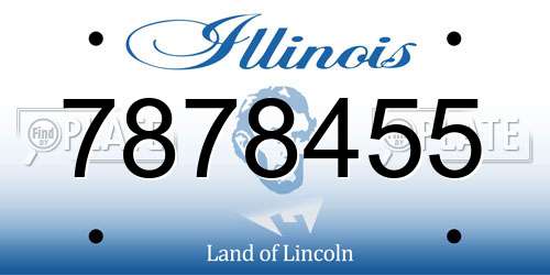 7878455 Illinois License Plate