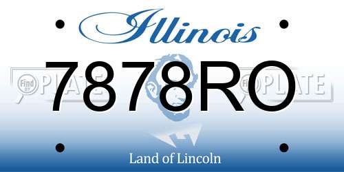 7878RO Illinois License Plate