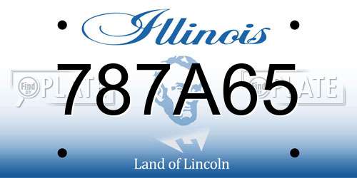 787A65 Illinois License Plate
