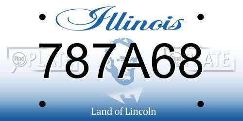 787A68 Illinois License Plate