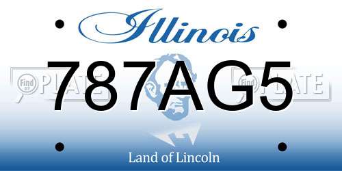 787AG5 Illinois License Plate