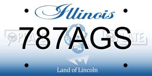 787AGS Illinois License Plate