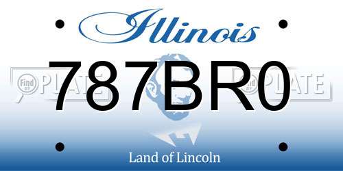 787BR0 Illinois License Plate