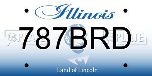 787BRD Illinois License Plate