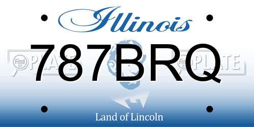 787BRQ Illinois License Plate