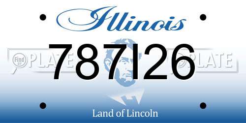 787I26 Illinois License Plate
