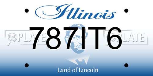 787IT6 Illinois License Plate