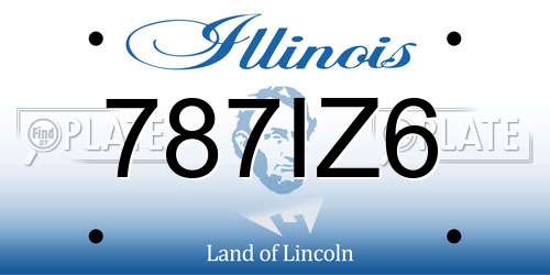 787IZ6 Illinois License Plate