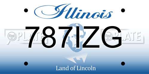 787IZG Illinois License Plate