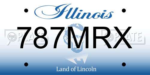 787MRX Illinois License Plate