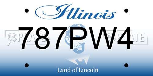 787PW4 Illinois License Plate