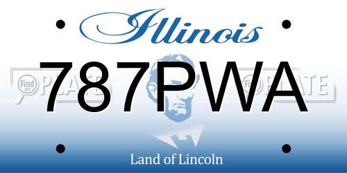 787PWA Illinois License Plate