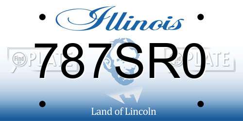 787SR0 Illinois License Plate