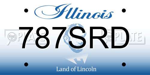 787SRD Illinois License Plate