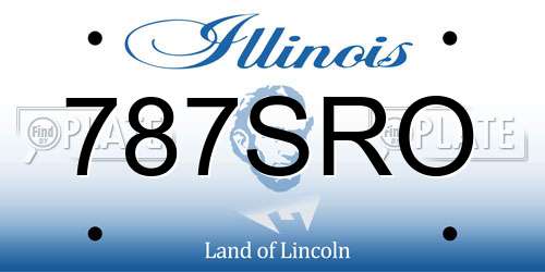787SRO Illinois License Plate