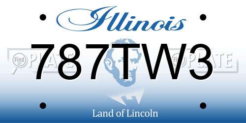787TW3 Illinois License Plate